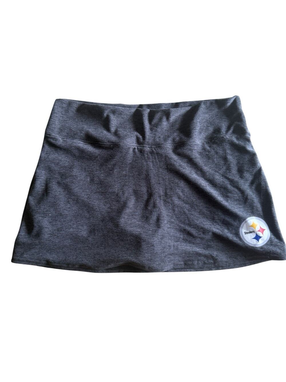 Pittsburgh Steelers NFL Charcoal Grey Heathered Athletic Skort Women's M NWOT